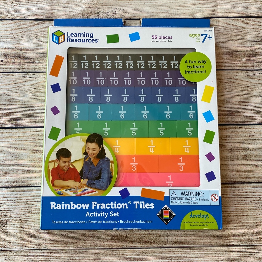 Learning Resources Rainbow Fraction Tiles